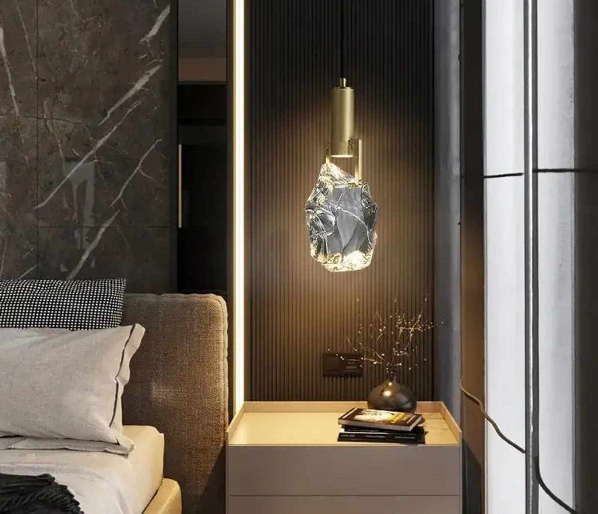 Modern LED Crystal Chandelier Luxury Art Deco K9 Crystal Pendant Light for Living Room