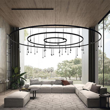 Load image into Gallery viewer, Modern Circle Multi-Light Pendant – Contemporary LED Hanging Chandelier for Living Rooms, Dining Areas & Offices