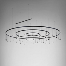 Load image into Gallery viewer, Modern Circle Multi-Light Pendant – Contemporary LED Hanging Chandelier for Living Rooms, Dining Areas & Offices