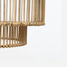 Lade das Bild in den Galerie-Viewer, Boho Rattan Pendant Lampshade – Handcrafted Transparent Light Fixture with Scandinavian & French Style