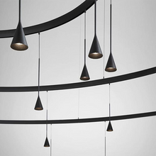 Load image into Gallery viewer, Modern Circle Multi-Light Pendant – Contemporary LED Hanging Chandelier for Living Rooms, Dining Areas & Offices