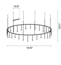 Load image into Gallery viewer, Modern Circle Multi-Light Pendant – Contemporary LED Hanging Chandelier for Living Rooms, Dining Areas & Offices