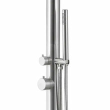 Load image into Gallery viewer, Outdoor Shower Set 304 Stainless Steel Silver Finish – Modern Wall-Mounted Shower Fixture