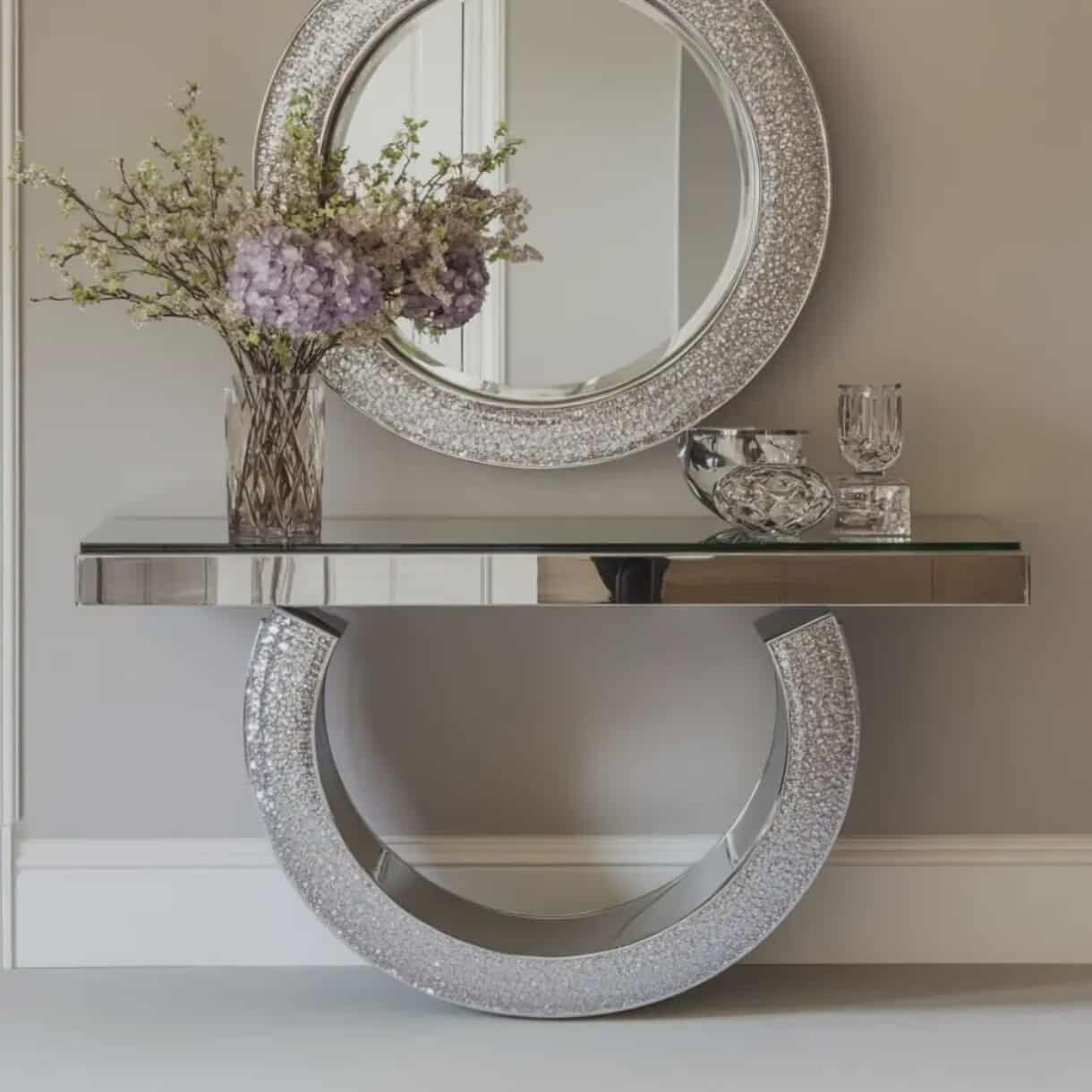 Modern Silver Console Table – Elegant Design