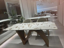 Load image into Gallery viewer, V Shape Solid Wood Leg Table Rectangular Console Table