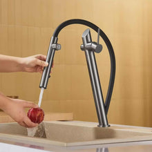 Load image into Gallery viewer, Luxury Black Pull-Out Kitchen Faucet – 304 Stainless Steel Hot and Cold-Water Mixer Tap