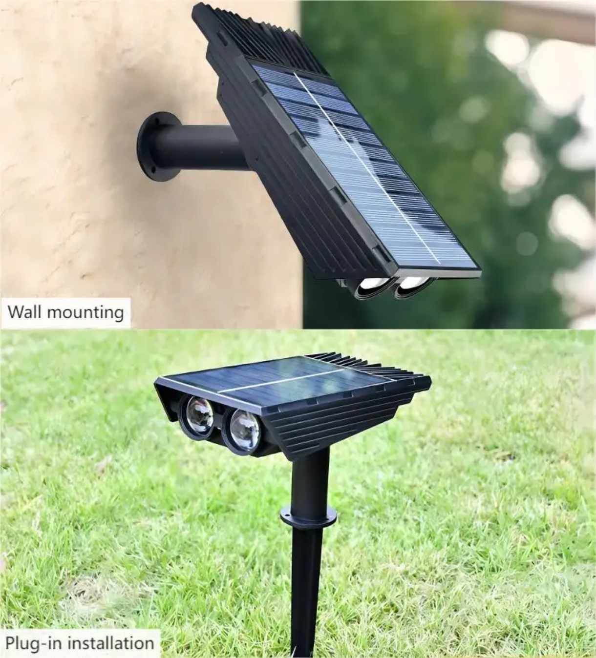 Waterproof Outdoor Solar Energy Garden Light Dual LED