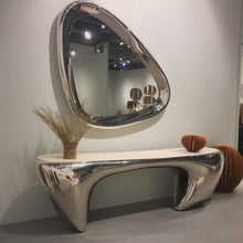 Load image into Gallery viewer, Custom Modern Abstract Art Console Table – Polished Decorative Table for Home, Hotel Lobby & Luxury Interior Spaces