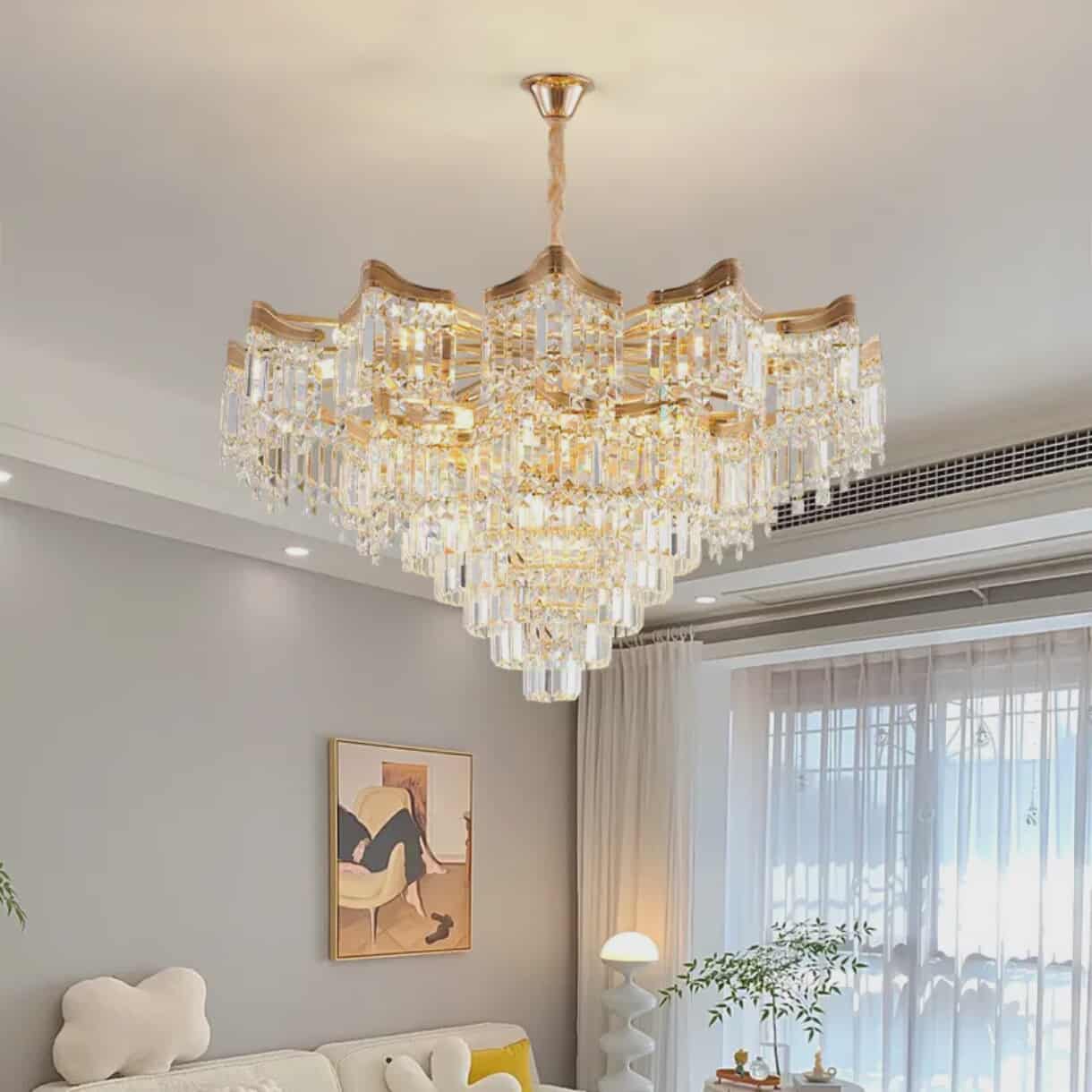 Nordic Modern Luxury Golden Real K9 Crystal Chandelier-60CM-CUSTOMIZE FOR OTHER SIZES