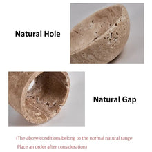 Load image into Gallery viewer, Organic Travertine Wall Lamp – Modern Stone LED Light for Bedroom, Living Room, and Home Décor