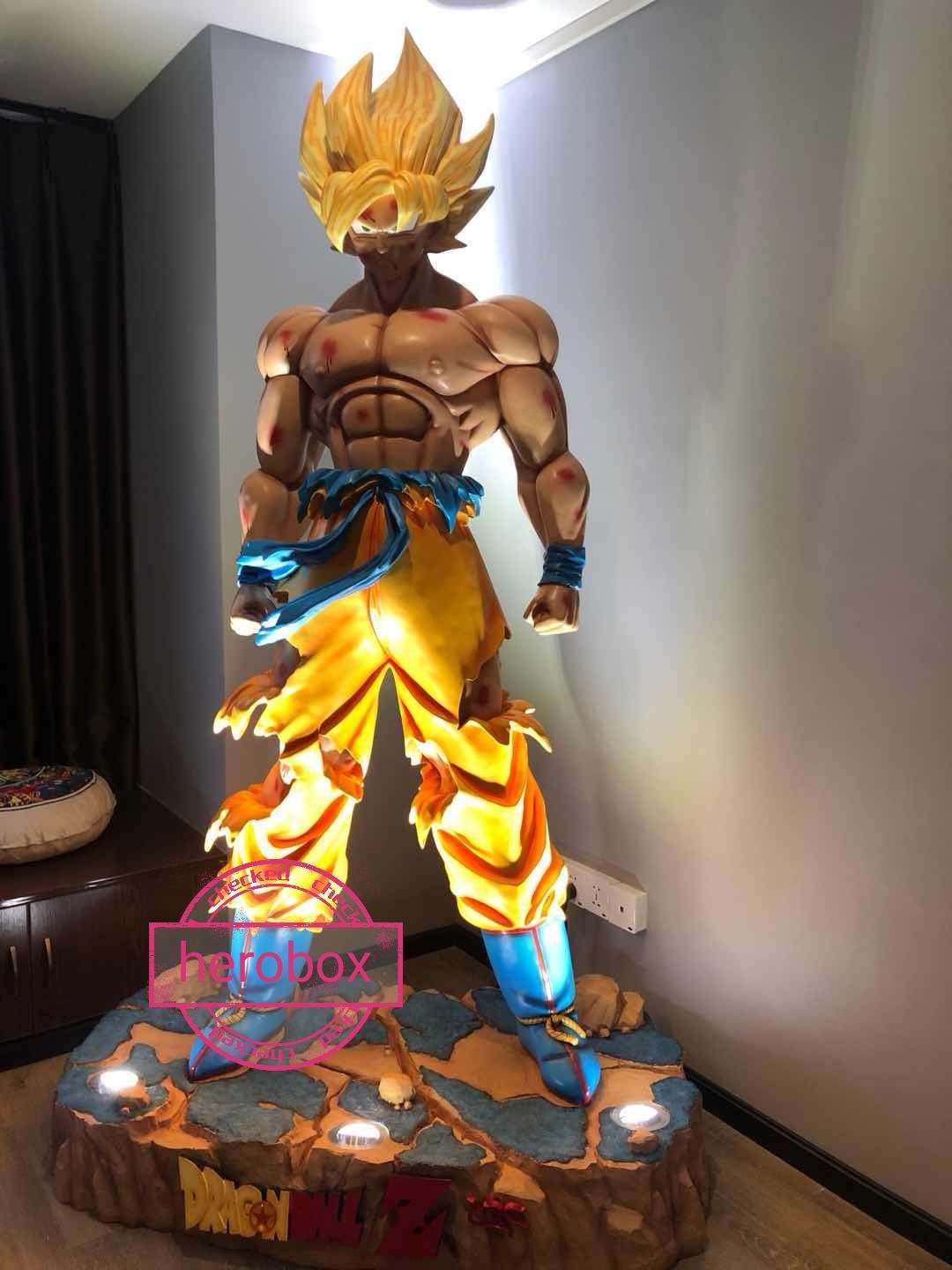 Customized Life-Size Goku Statue – Fiberglass Japanese Anime Dragon Ball Resin Sculpture Collectible Gift