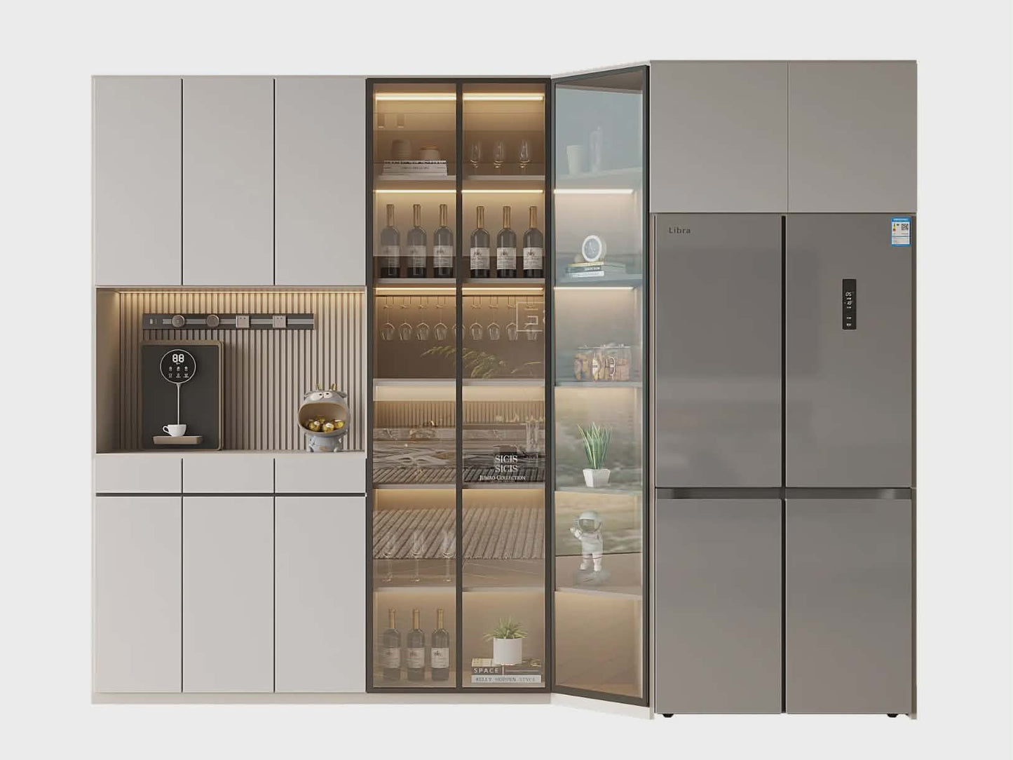 Modern Modular Kitchen Cabinet – Customizable Size & Material