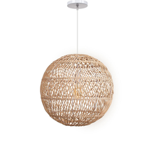 Lade das Bild in den Galerie-Viewer, Wholesale Handmade Bamboo Pendant Light – Rustic Rattan Woven Lampshade for Restaurant & Home Décor