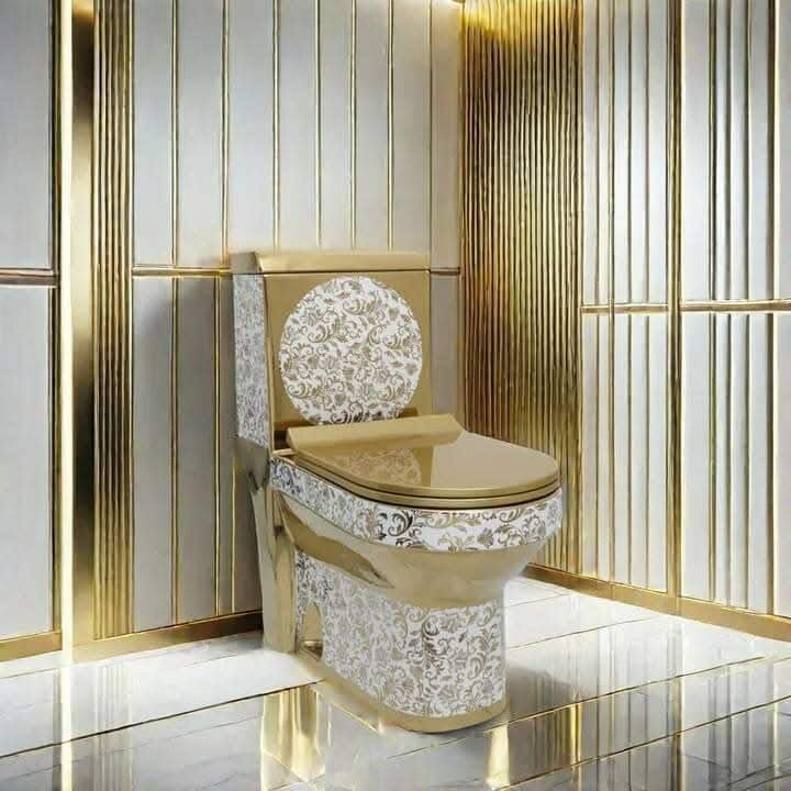 Royal Gold Luxury Water Closet – Elegant European Design Toilet