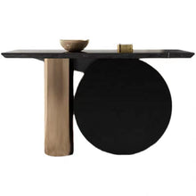 Load image into Gallery viewer, Home Furniture Entryway Hallway Modern Stone Top Decorative Entryway Table With Gold Metal Base Design Console Table