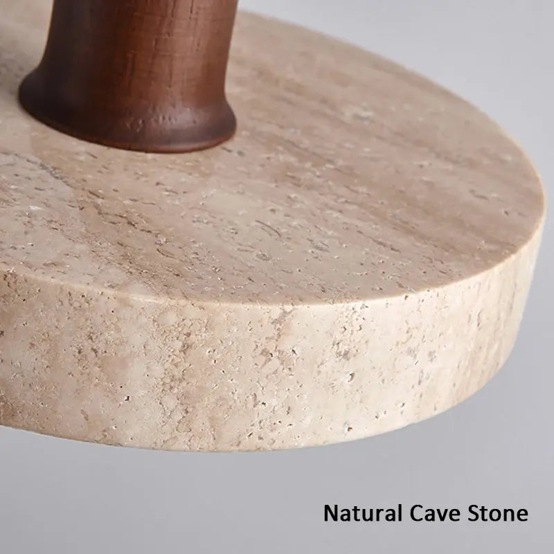 Japanese Wabi Sabi LED Pendant Lamp – Yellow Stone Nordic Hanging Light for Corridor, Bedroom, Balcony & Villa Living Room