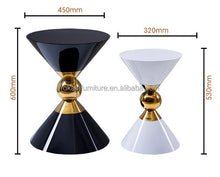 Load image into Gallery viewer, Modern Gold Marble Side Table – Simple Design Small Sofa Table for Living Room & Corner Décor