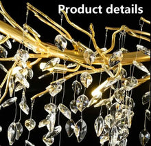Cargar imagen en el visor de la galería, Interior Hotel Stair Pendant Lamp Modern Luxury Ceiling Led Crystal Chandelier Pendant Light