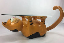 Load image into Gallery viewer, Modern Design Garfield Coffee Table or Center Table Cat-Inspired Glass Top Coffee Table FRP Furniture for Home Living Room Villa