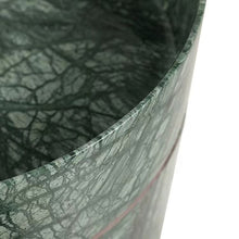 Load image into Gallery viewer, Luxury Green Stone Pedestal Sink with Golden Stainless Steel Ring – Designer Freestanding Basin