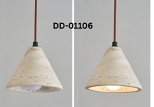 Cargar imagen en el visor de la galería, Nordic Modern Luxury Travertine Pendant Light Minimalist White LED Hanging Light