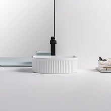 Load image into Gallery viewer, Dining Room Design Lavabo Porcelain Wash Basin Countertop Sink Unique Shape Bathroom Vanity Basin Modern Wash Sink for Home Hotel Apartment Villa
