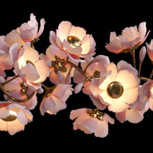 Load image into Gallery viewer, Graceful Flower Chandeliers French Style Pendant Light Pink Peony Flower String