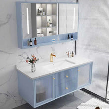 Lade das Bild in den Galerie-Viewer, Minimalist Wash Basin Cabinet Custom Mirror Shape and Size Set