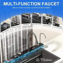 Cargar imagen en el visor de la galería, Stainless Steel 304 Nano Anti Scratch Honeycomb Kitchen Sink Black Automatic cup Washer