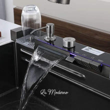 Cargar imagen en el visor de la galería, Stainless Steel 304 Nano Anti Scratch Honeycomb Kitchen Sink Black Automatic cup Washer