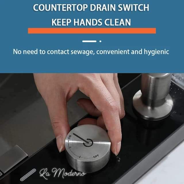 Stainless Steel 304 Nano Anti Scratch Honeycomb Kitchen Sink Black Automatic cup Washer