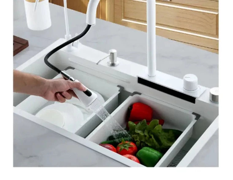 304 Stainless Steel Waterfall Faucet kitchen Sink Multi-Function