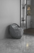 Load image into Gallery viewer, toilet bowl siphon 300mm roughning inn electroplated porcelaine ceramic toilet dual flush rimless wall mounted luxury highend high quality white modern gold black blue pink toilet water closet toilet fixture sanitary ware flush toilet sensor commode potty smart modern egg shape toilet seat