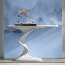 Load image into Gallery viewer, Italian Console table White Accent Modern Luxury Metal Art Designer Marble