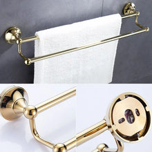 Lade das Bild in den Galerie-Viewer, Gold Bathroom Accessories Set Towel Holder,Tissue Holder Electroplated Stainless Steel Gold