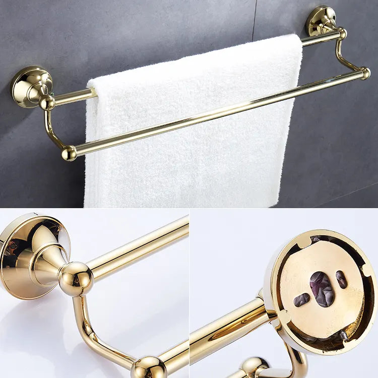 Antique Brass Gold Bathroom Accessories Set La Moderno