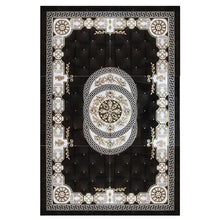 Load image into Gallery viewer, 1200*1800 Luxury black red gold plated sliver plated ceramic tiles for living room carpet puzzle tiles for floor(6 in 1)ceramic
