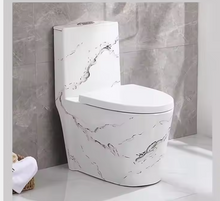 Load image into Gallery viewer, Marble Toilet Bowl Porcelain Electroplated High End Quality Modern Style Edition