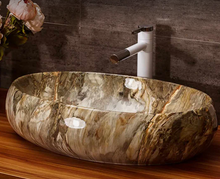 Load image into Gallery viewer, Modern Style Edition Brown Marble Bathroom Sink