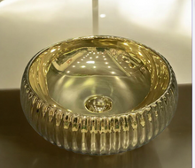 Load image into Gallery viewer, Luxury Royal Gold Wash Basin Countertop Electroplated