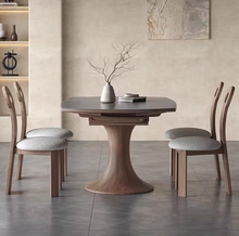 Load image into Gallery viewer, Sintered Stone Dining Table Set – Foldable Round Table for 6 to 8-Seater