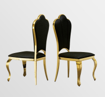 Elegant Black & Gold Dining Chair - Modern Luxe Design