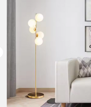 Load image into Gallery viewer, Modern Standing Floor Lamp Glass Ball Vertical