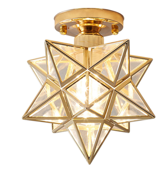 Ceiling Lamp Five-pointed Star Ceiling Light Hallway Aisle Balcony Small Lamps Iron Art Lamp Chandeliers