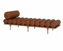 Load image into Gallery viewer, Modern Bench Chair Hotel Living Room Brown Comfy Daybed Sofa Bench Bedroom Leather Leisure Bed End Stool