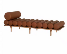 Load image into Gallery viewer, Modern Bench Chair Hotel Living Room Brown Comfy Daybed Sofa Bench Bedroom Leather Leisure Bed End Stool