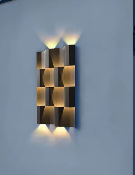 Modern Outdoor Wall Light LED Aluminum Garden Light Waterproof with Stainless Steel Base