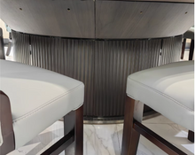 Load image into Gallery viewer, Luxury Solid Wood Electric Rotating Dining Table Desk with Genuine Leather – Large Modern Multi-Function Furniture