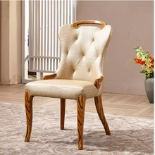 Load image into Gallery viewer, Nordic Round Marble Dining Table with 6 Chairs – Luxury Solid Wood & Genuine Leather Dining Set