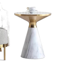 Загрузить изображение в средство просмотра галереи, Living Room White Gold Sofa Side Table Living Room Modern Coffee Table Metal Legs